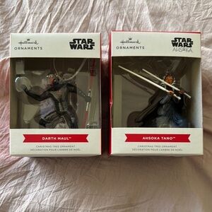Hallmark….Star Wars Darth Maul and Ahsoka Tano Ornaments NIB